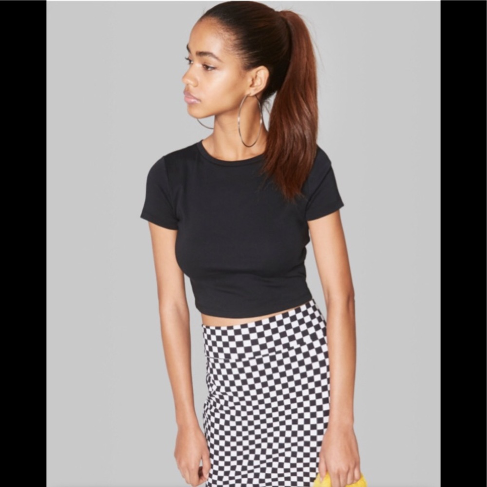 F21 Black Crop Top